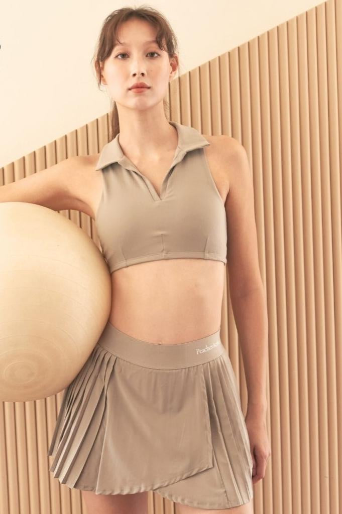 Activewear Collar Crop Top