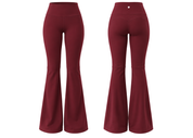 Paris Flared Leggings Solid Edition Red Maroon
